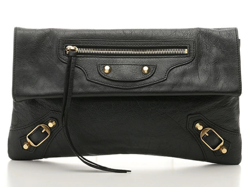 Balenciaga Bag Shoulder Clutch Black Calfskin